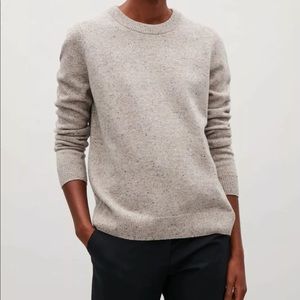 COS Natural Beige Speckled Wool Sweater